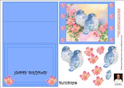 Bluebirds-easel Card