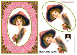 Beautiful Lady==a5 Card