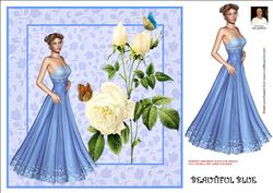 Beautiful Blue == 8x8 Card