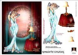 Romantic Evening-art-deco A5 Card