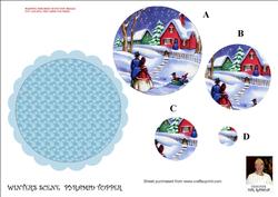 Winter's Scene Pyramid Topper