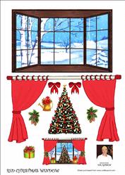 Red Christmas Window