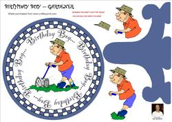 Birthday Boy - Gardener-plate Card