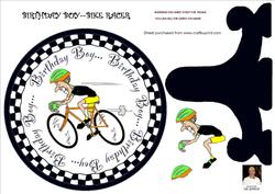 Birthday Boy - Bike Racer - Plate Card