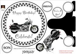 Harley = Monochrome Plate Card