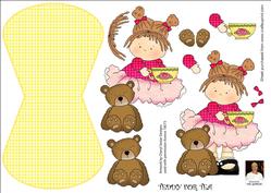 Teddy for Tea -wobble Card
