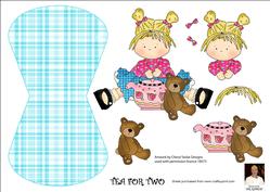 Two for Tea -wobble Card