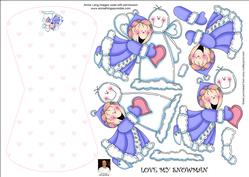 Love My Snowman -wobble Card
