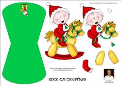 Rock on Christmas -wobble Card