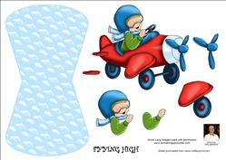 Flying High -wobble Card