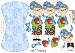 Best Teacher-wobble Card