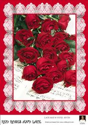 A4 Red Roses and Lace