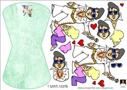 I Love Elvis-wobble Card