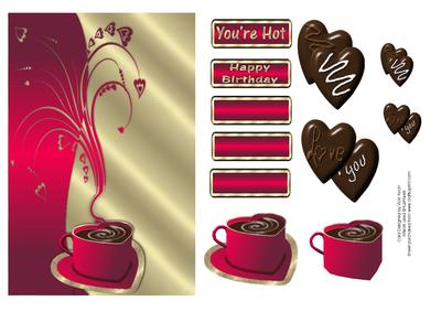 Hot Coffee Birthday/love You Card