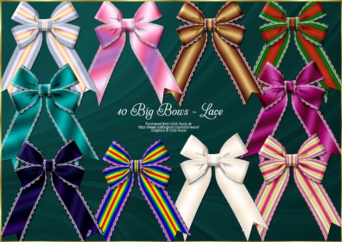 Big Bows - Lace Edge
