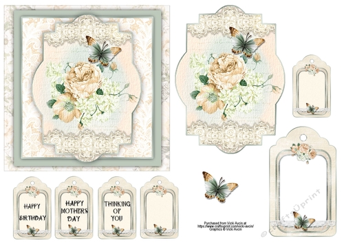 Apricot Vintage Style Floral