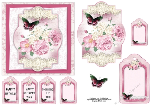Pink Vintage Style Floral