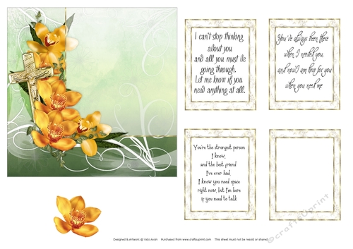 Orchids and Cross Thinking of You 