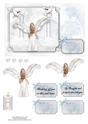 Angel Stairway to Heaven Thinking of You or Sympathy Card