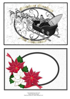 Australian Santa and Pointsettia Christmas Toppers