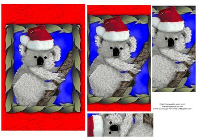 Australia Koala in Gum Tree Christmas