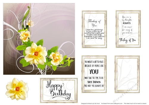 Yellow Floral Various Occasions