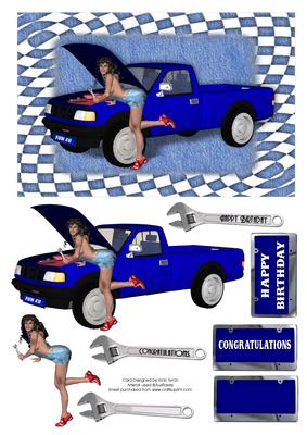 Ute and Female Mechanic Birthday