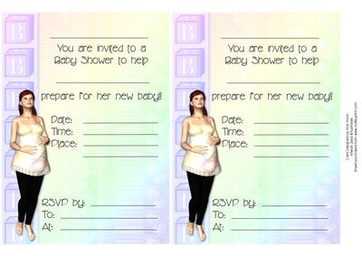 Cream Baby Shower Invitations
