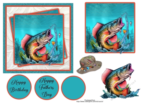 Big Fish Birthday or Fathers Day No 1