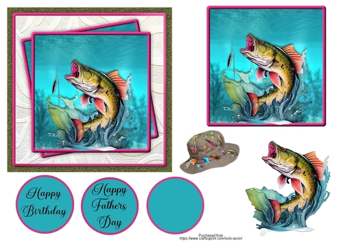 Big Fish Birthday or Fathers Day No 2
