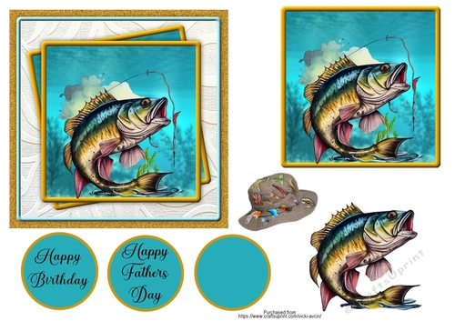 Big Fish Birthday or Fathers Day No 3