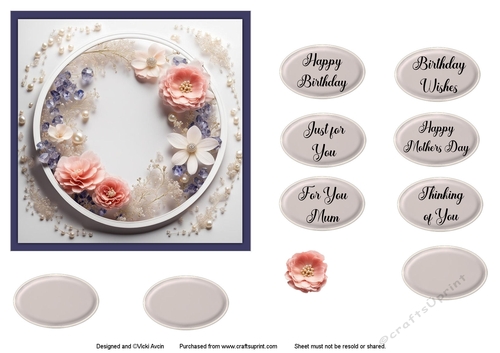 Apricot Floral Rose Circle Bouquet