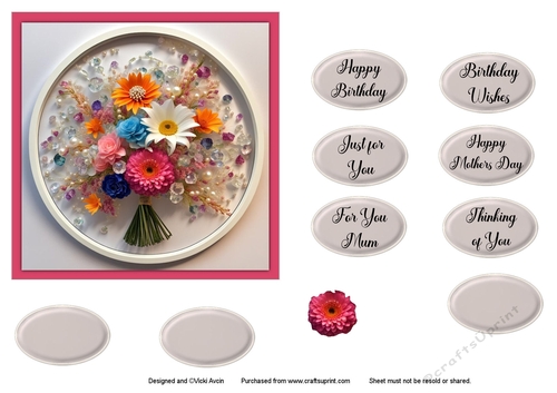 Bright Floral Circle Bouquet