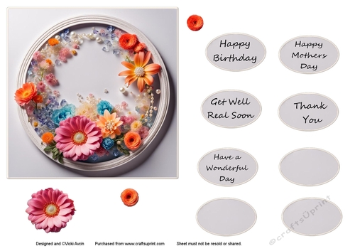 Bright Floral Circle Bouquet 2