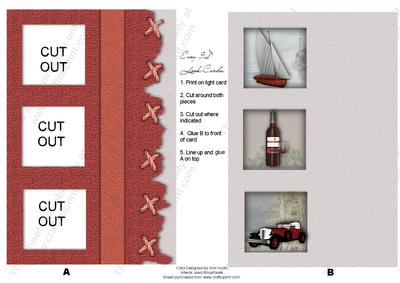 Male Birthday or Retirement Easy 3D Look Card
