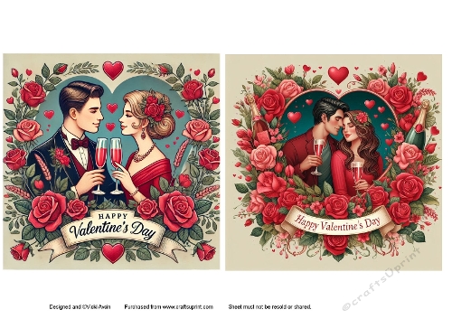  Valentines Day Toppers x2