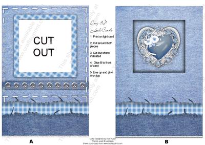 Denim Easy 3D Look Birthday Card