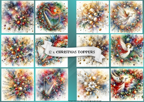 12 x Christmas Toppers