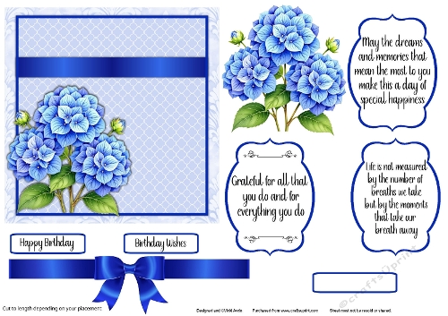 Hydranga Floral Verse