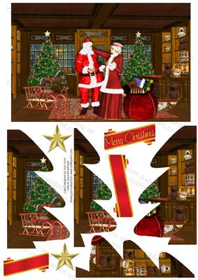 Santa and Mrs Clause in Shop Christmas