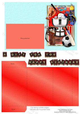 Sporty Male Birthday Pocket Card