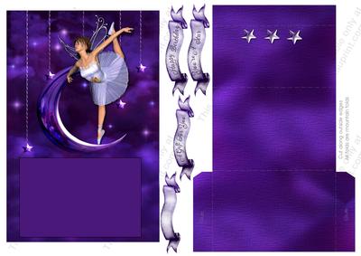 Purple Ballerina Fairy Gift Pocket Birthday