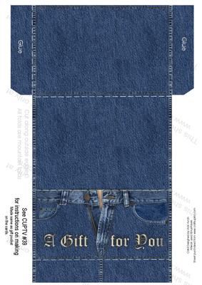 A Little Bit Cheeky Denim Birthday Money Wallet