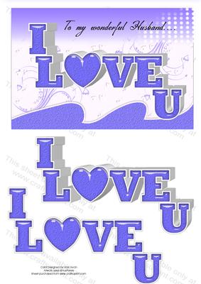 I Love You Husband Valentine or Birthday