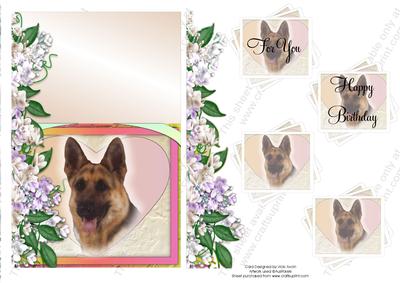 Dog in Rainbow Heart Birthday