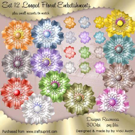Looped Floral Embellishments