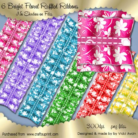 Bright Ruffled Ribbons