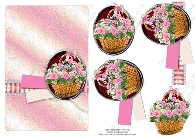 Rose Basket Birthday or Mothers Day