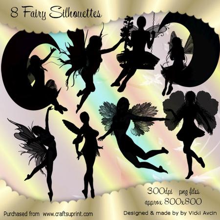 8 Fairy Silhouettes