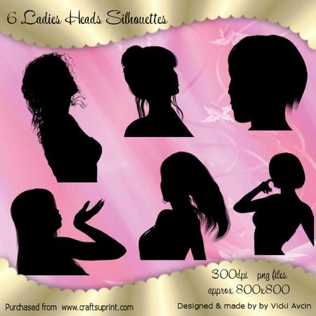 Ladies Heads Silhouettes